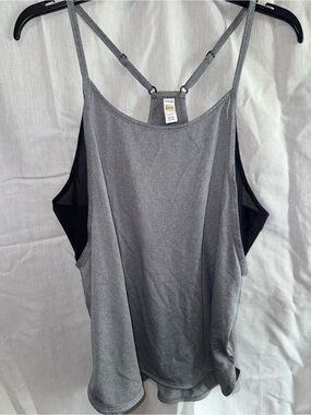 Lole Gray Tank Top with Black Mesh Sides